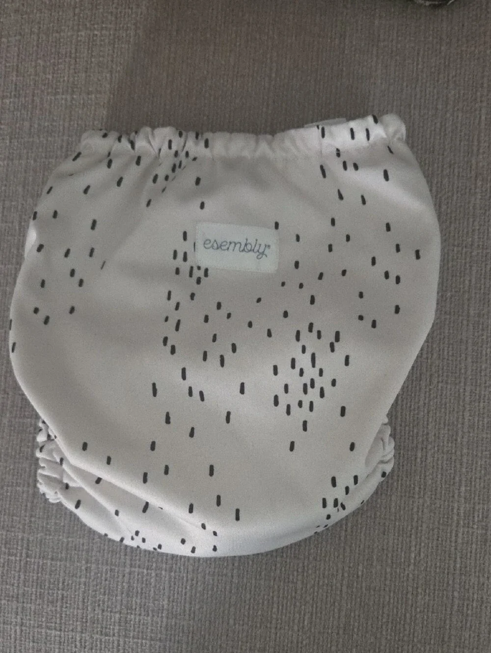 Neutral Dot Print Reusable Kids Cloth Diaper - White